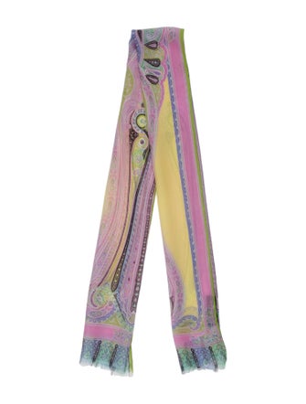 Etro Silk Paisley Print Scarf