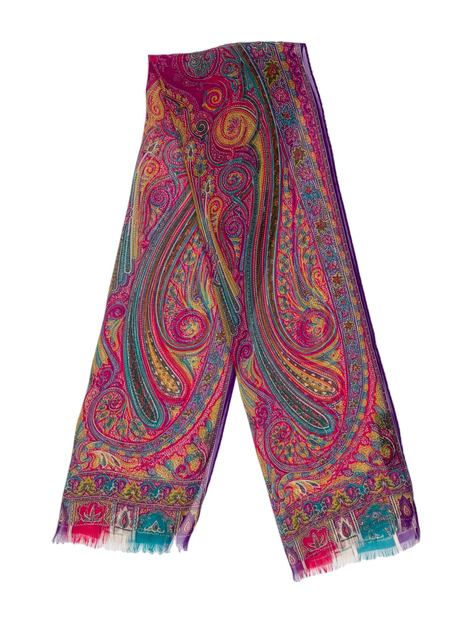 Etro Silk Paisley Print Scarf