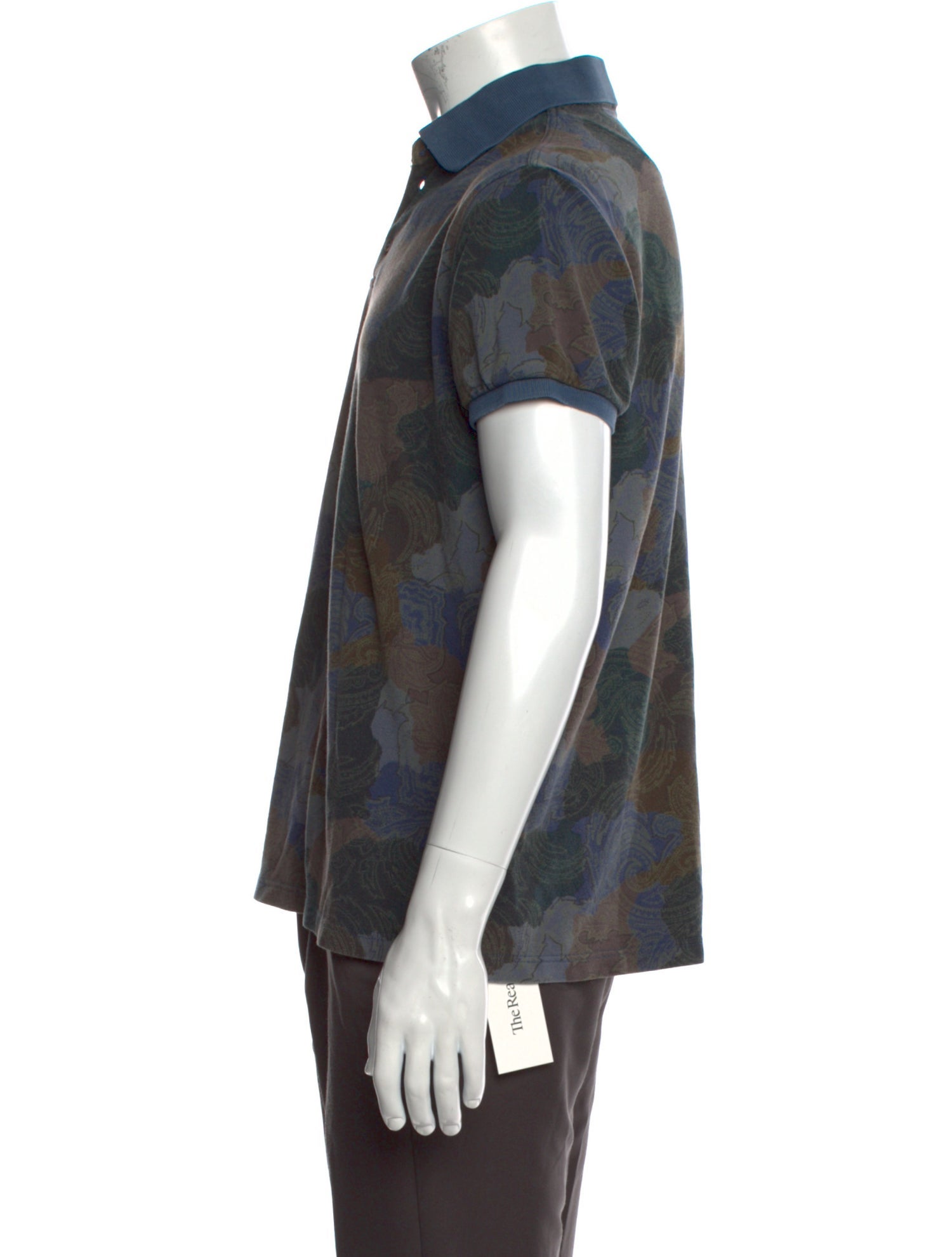 Etro Printed Collar Polo Shirt