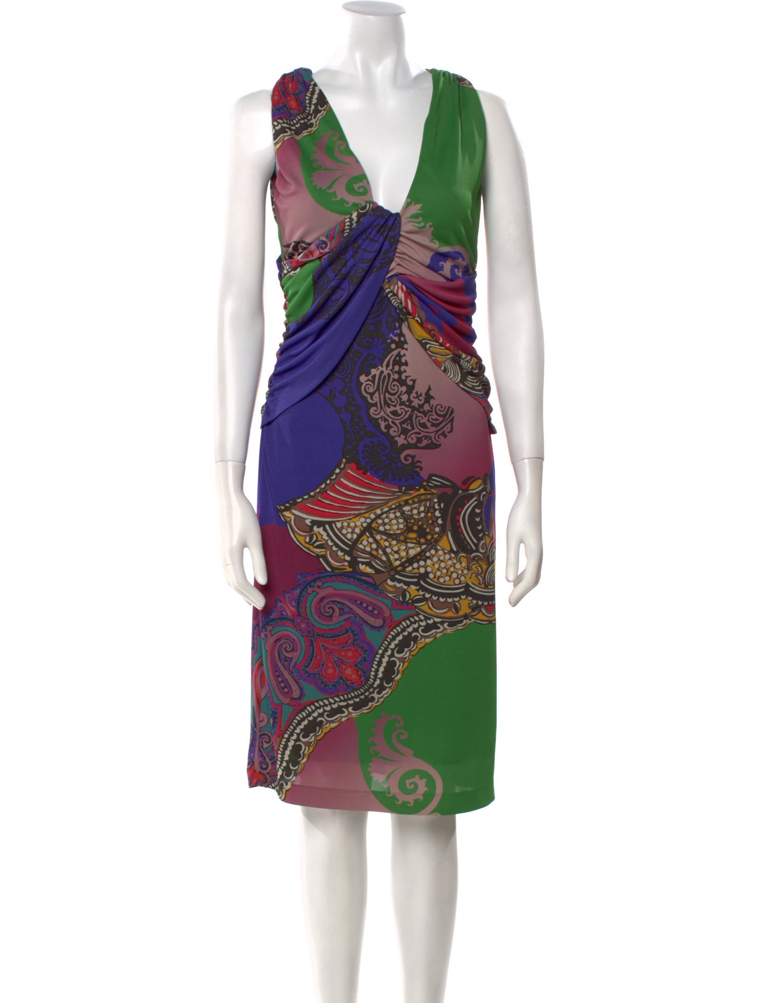Etro Paisley Print Midi Length Dress