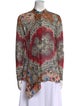 Etro Silk Printed Button-Up Top