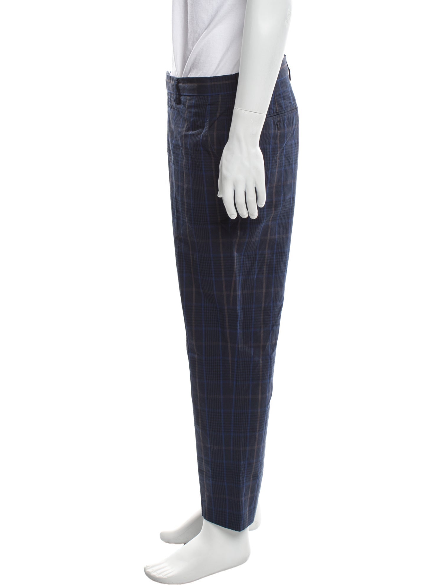 Etro Plaid Print Pants