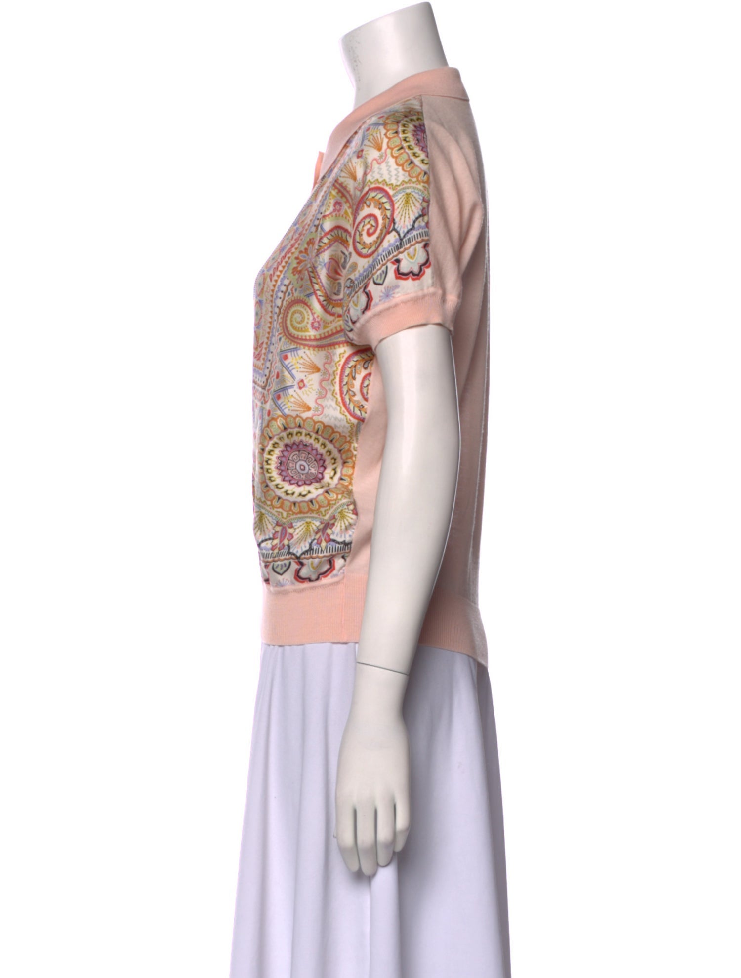 Etro Wool Paisley Print Top