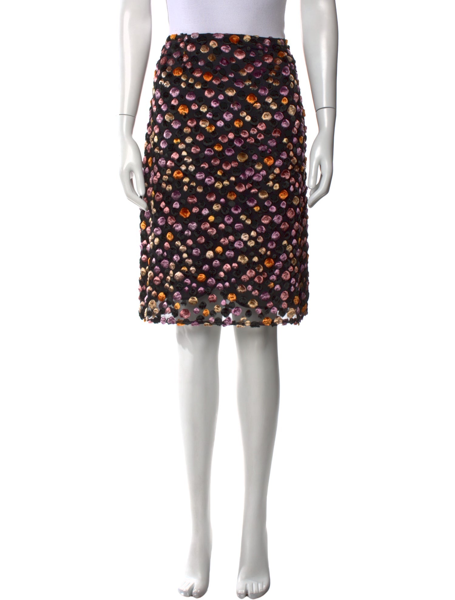 Etro Polka Dot Print Knee-Length Skirt