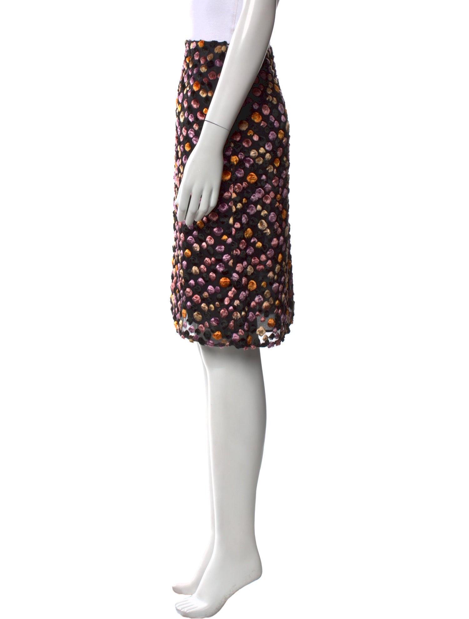 Etro Polka Dot Print Knee-Length Skirt