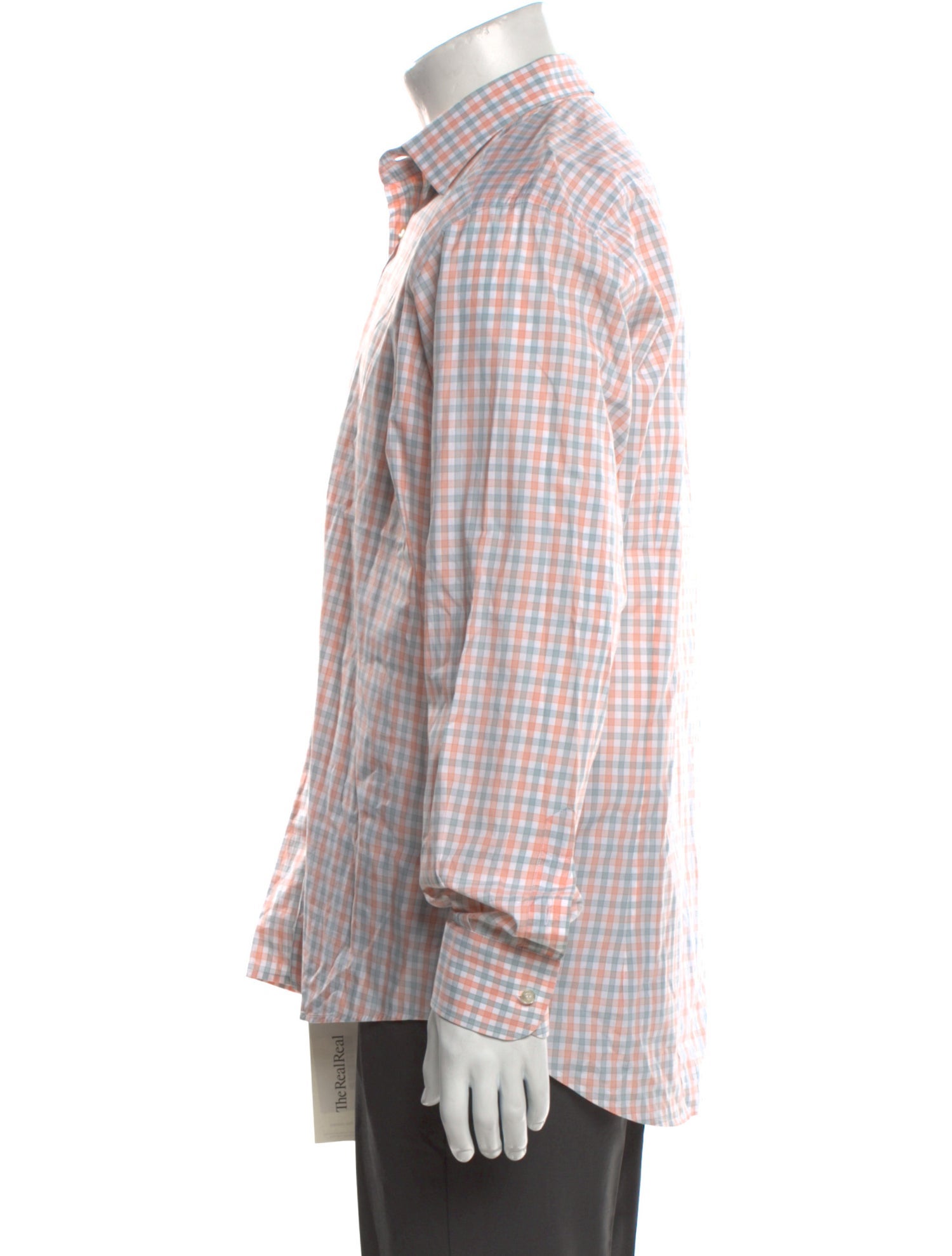 Etro Plaid Print Long Sleeve Dress Shirt