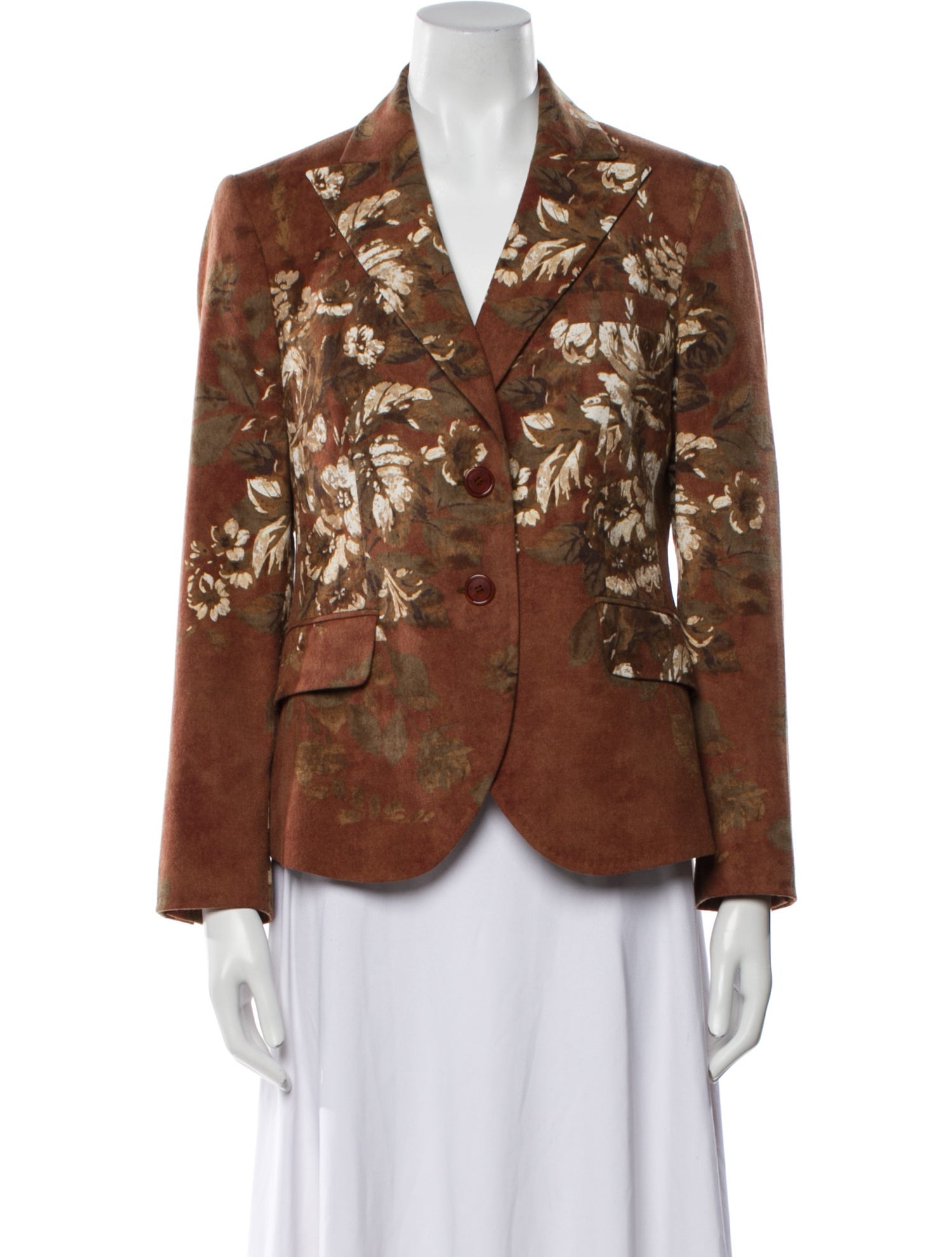 Etro Wool Floral Print Blazer