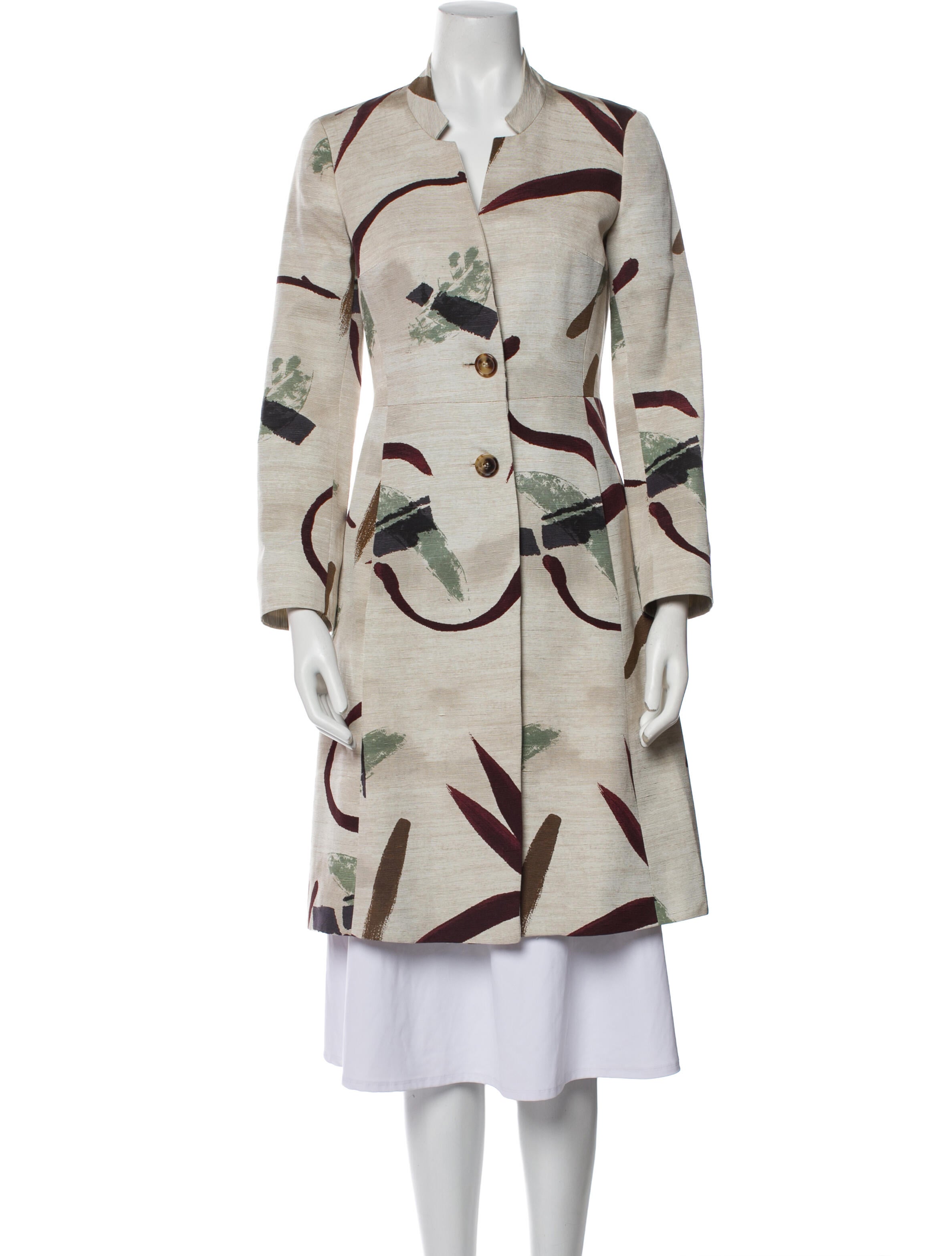 Etro Silk Printed Trench Coat