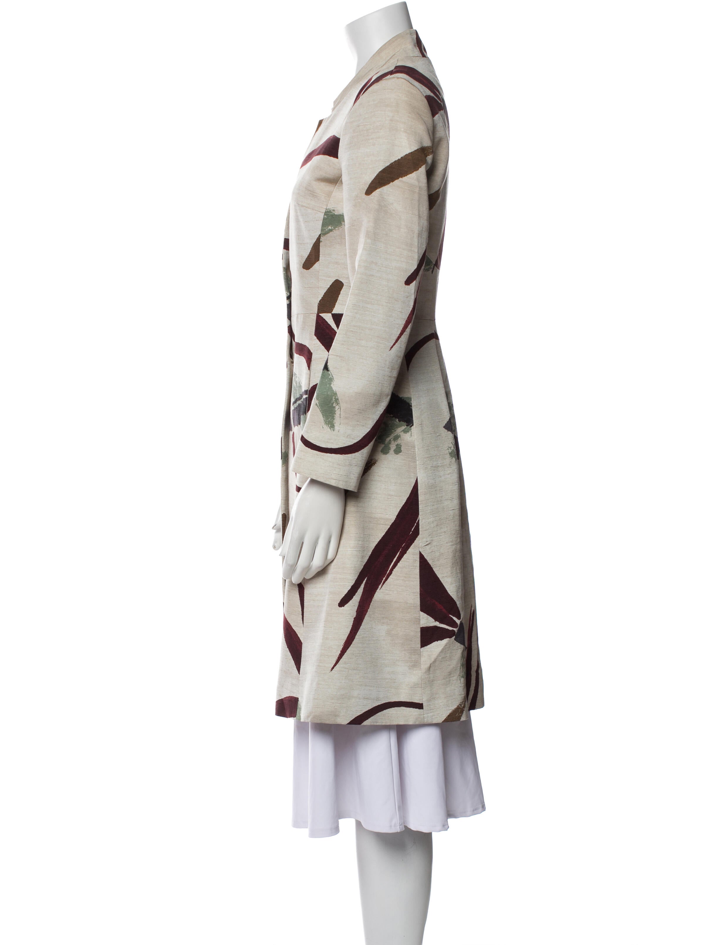 Etro Silk Printed Trench Coat