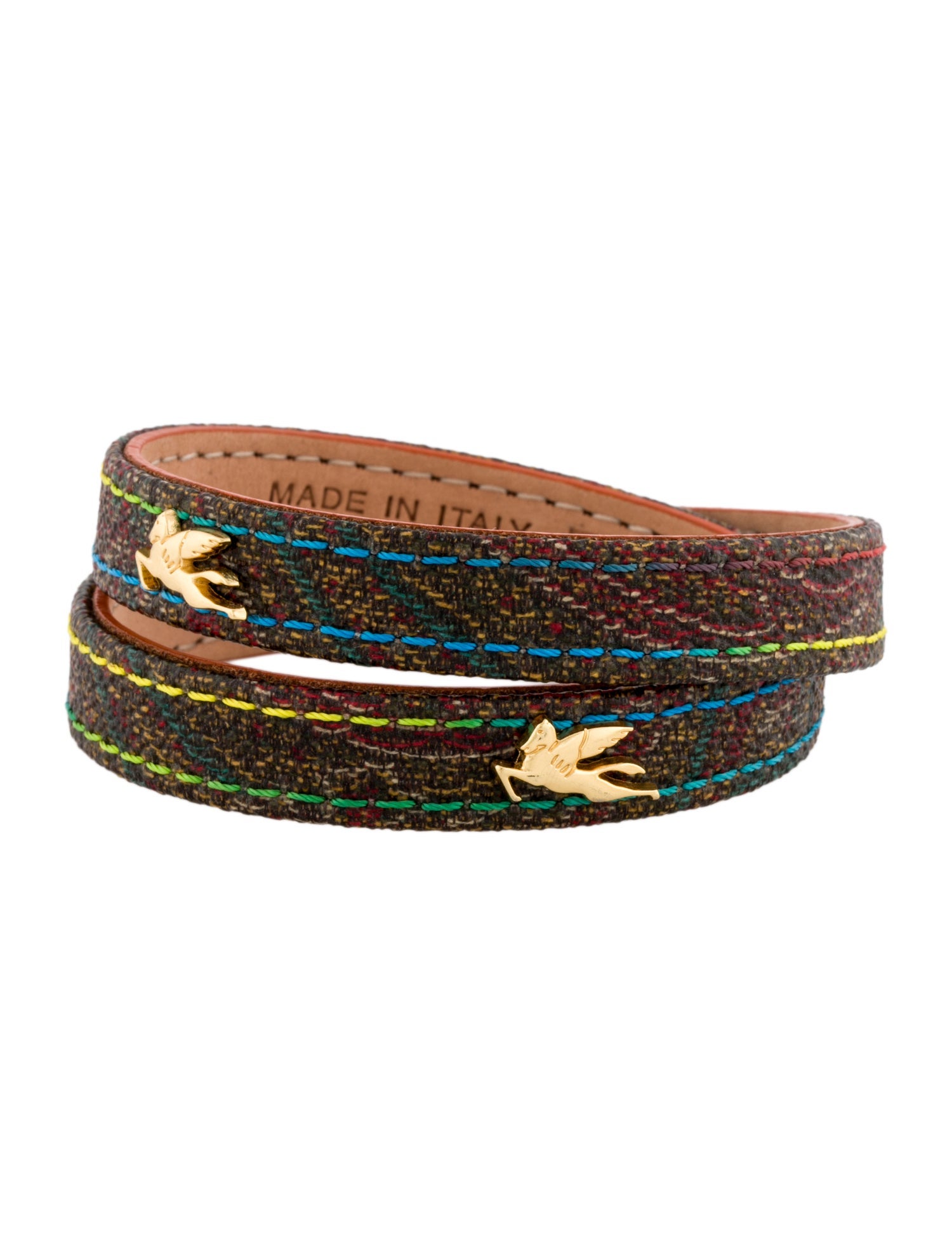 Etro Leather Wrap Bracelet