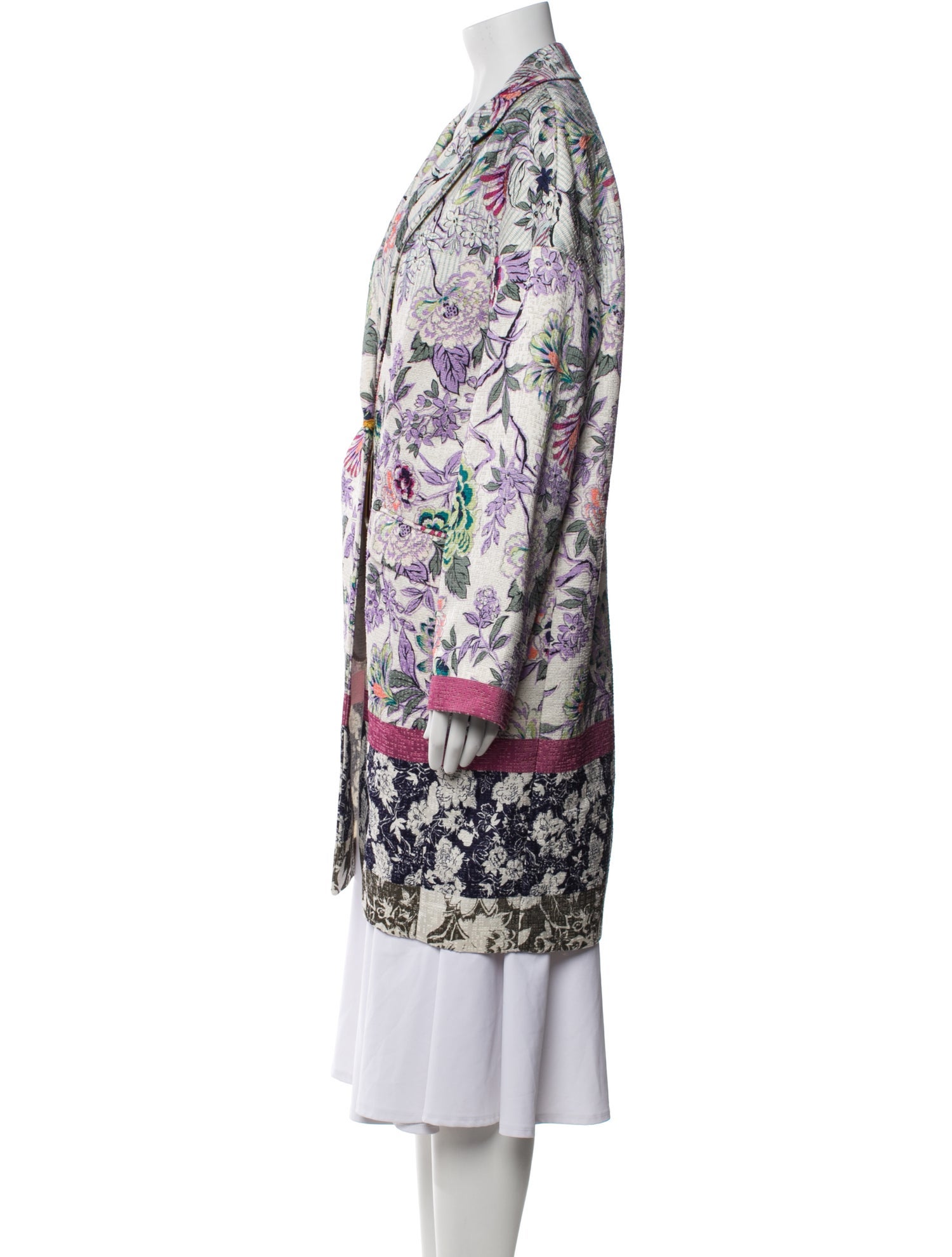 Etro Floral Print Trench Coat w/ Tags