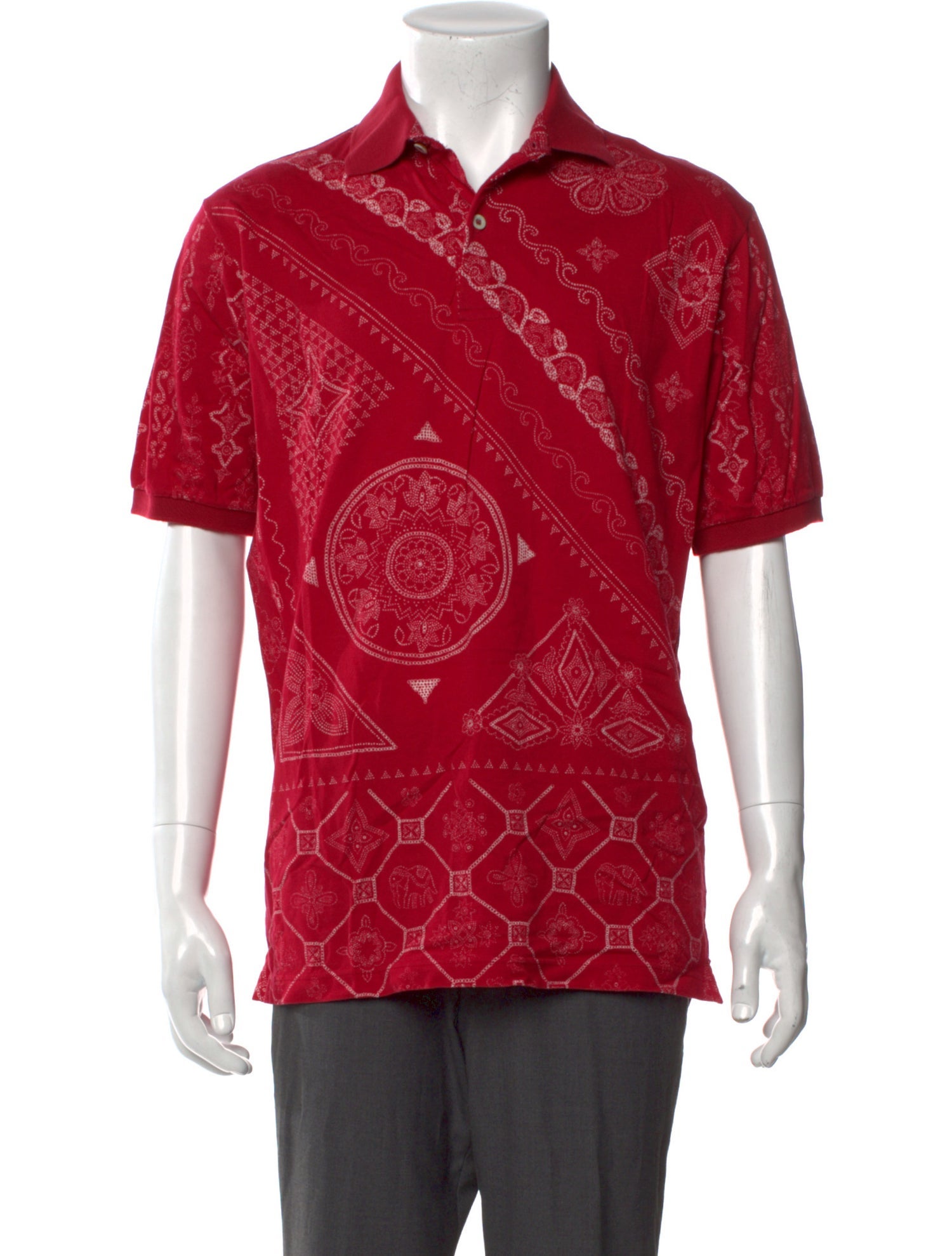 Etro Printed Collar Polo Shirt w/ Tags