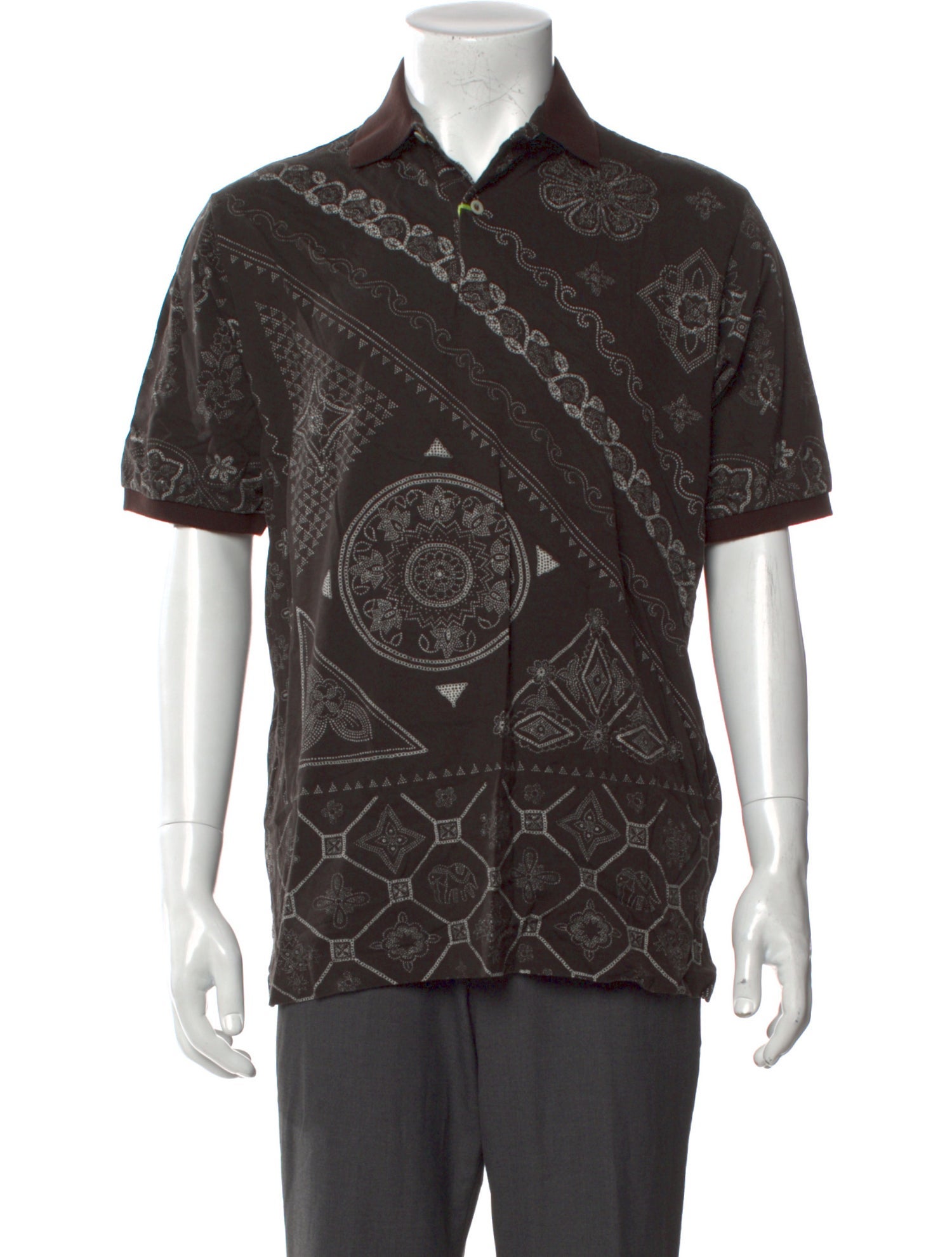 Etro Printed Collar Polo Shirt w/ Tags