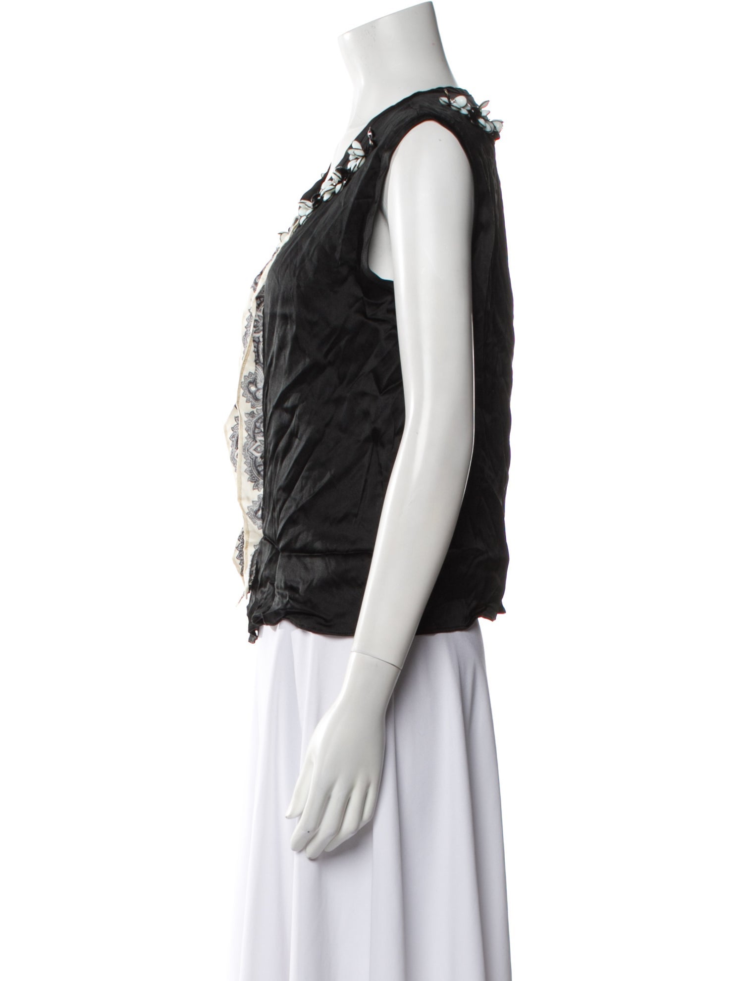 Etro Silk Crew Neck Crop Top w/ Tags