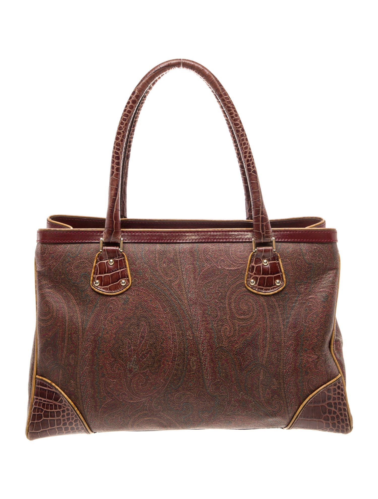 Etro Leather Top Handle Bag