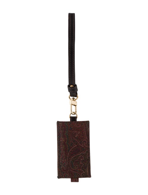 Etro leather keychain