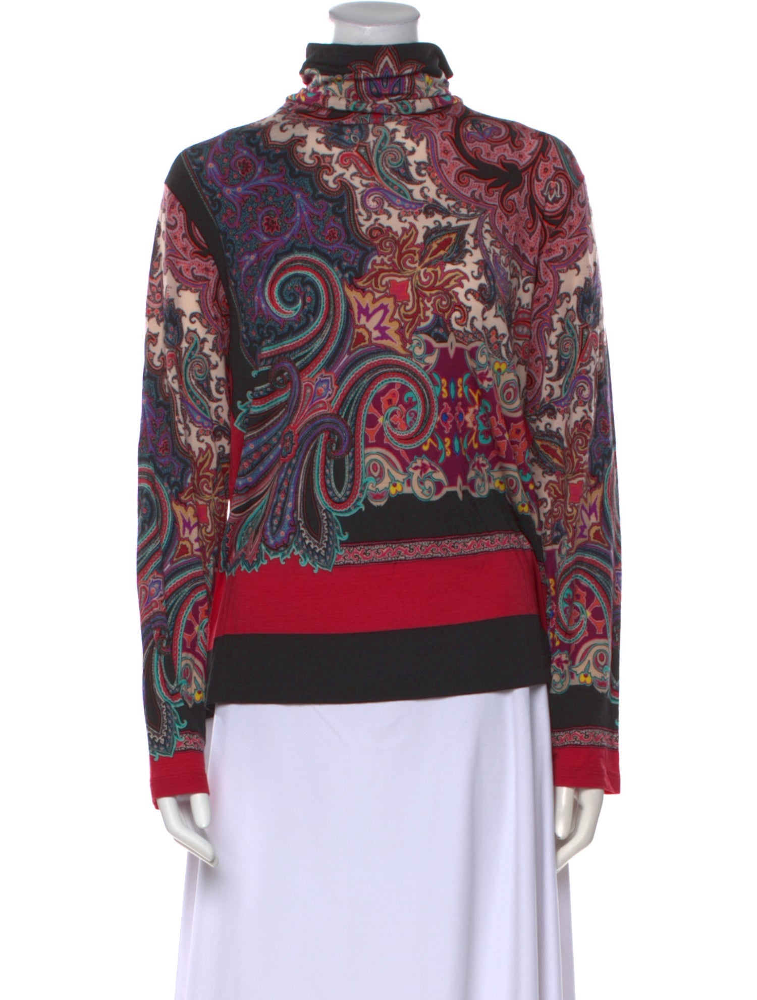 Etro Wool Paisley Print Sweatshirt w/ Tags