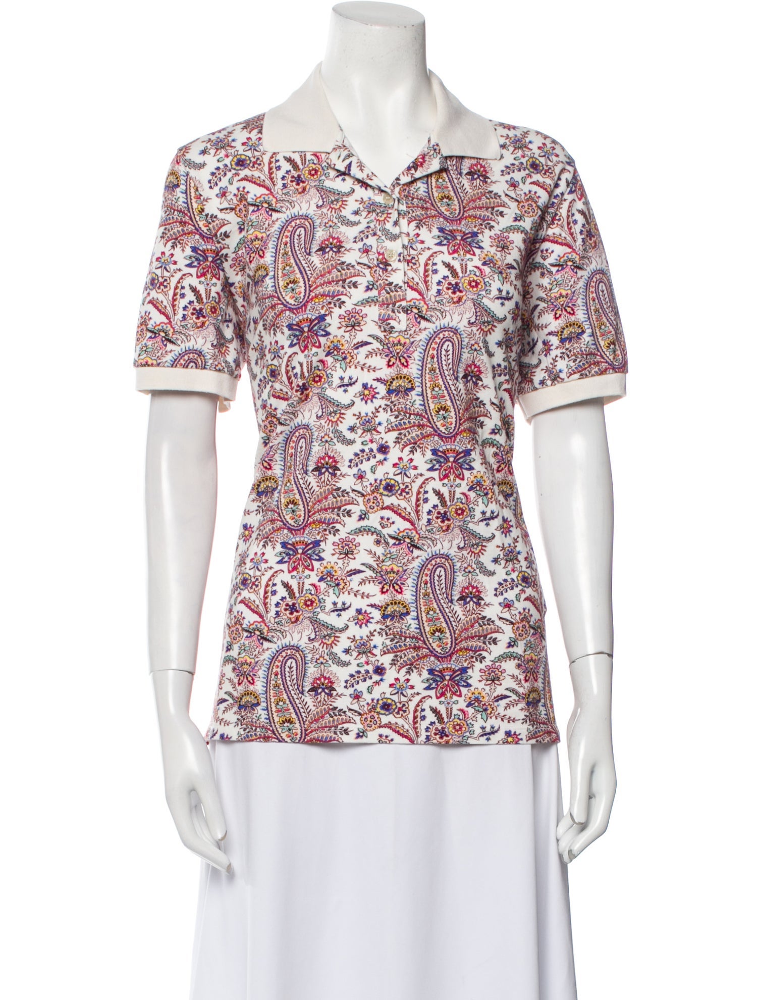 Etro Paisley Print Short Sleeve Polo