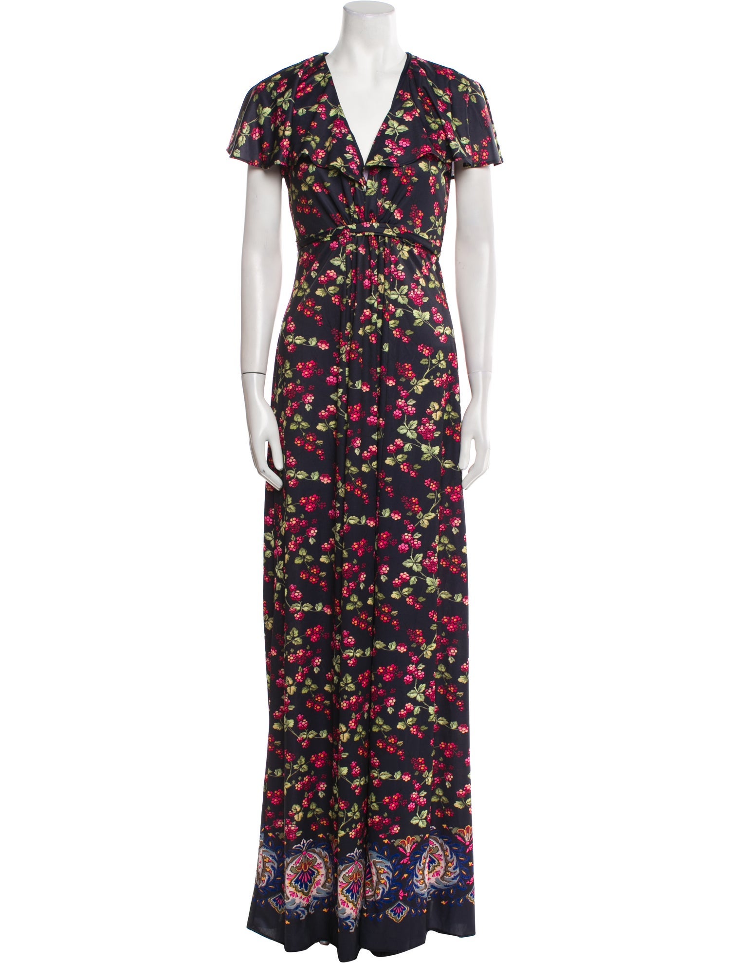 Etro Floral Print Long Dress w/ Tags