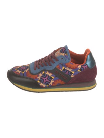Etro Suede Printed Sneakers