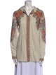 Etro Printed Long Sleeve Button-Up Top
