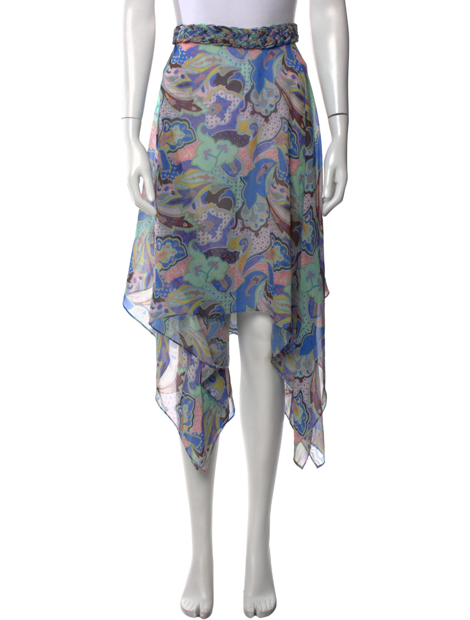 Etro Silk Midi Length Skirt