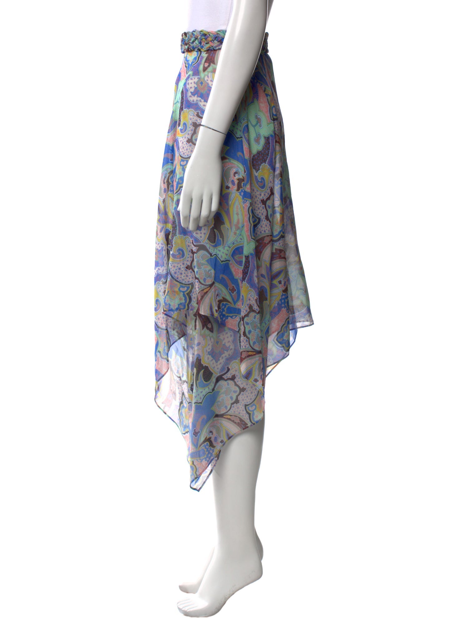 Etro Silk Midi Length Skirt