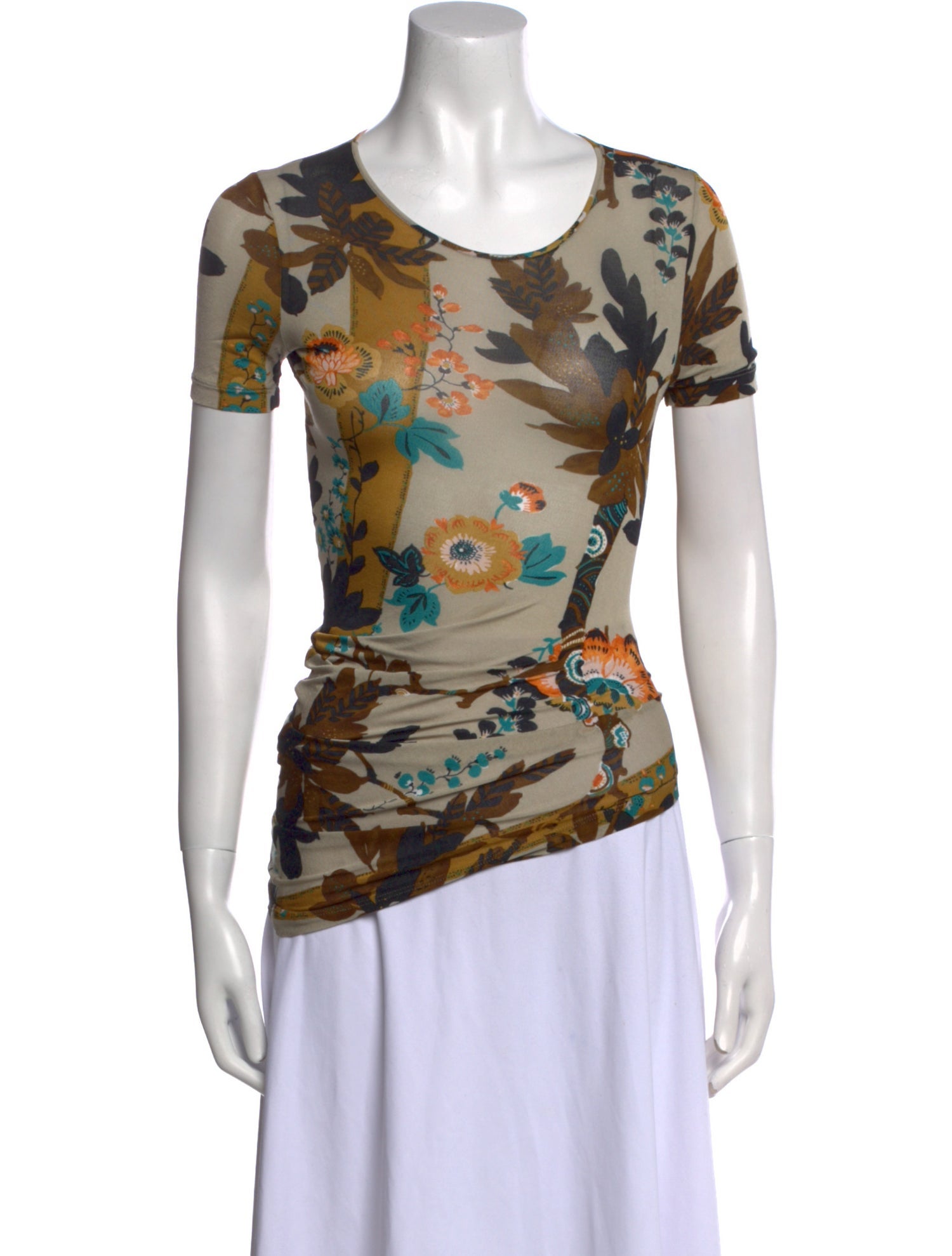 Etro Printed Scoop Neck T-Shirt