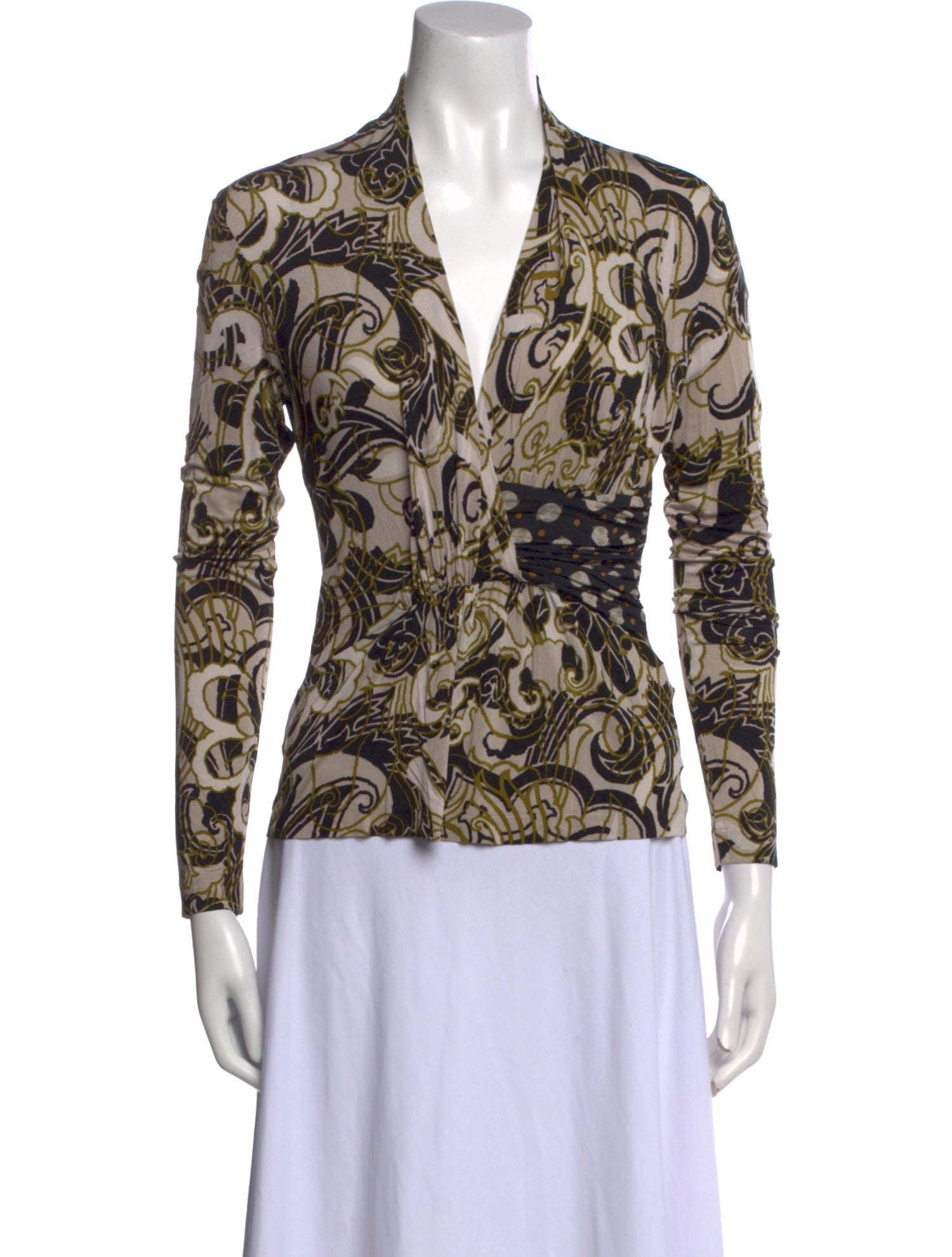 Etro Printed V-Neck Top