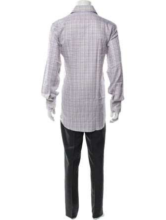 Etro Plaid Print Long Sleeve Shirt