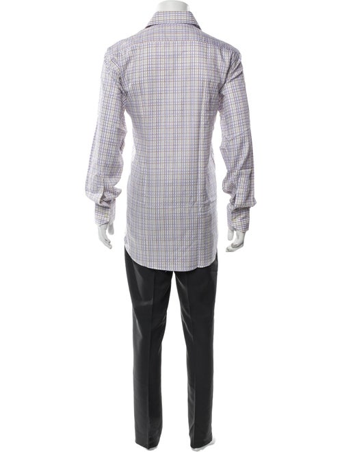 Etro Plaid Print Long Sleeve Shirt