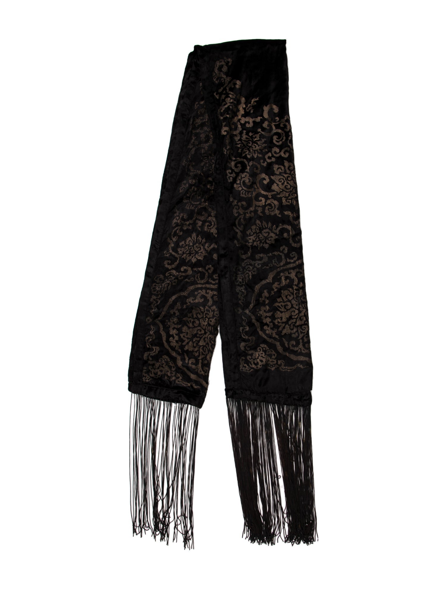 Etro Velvet Paisley Print Scarf