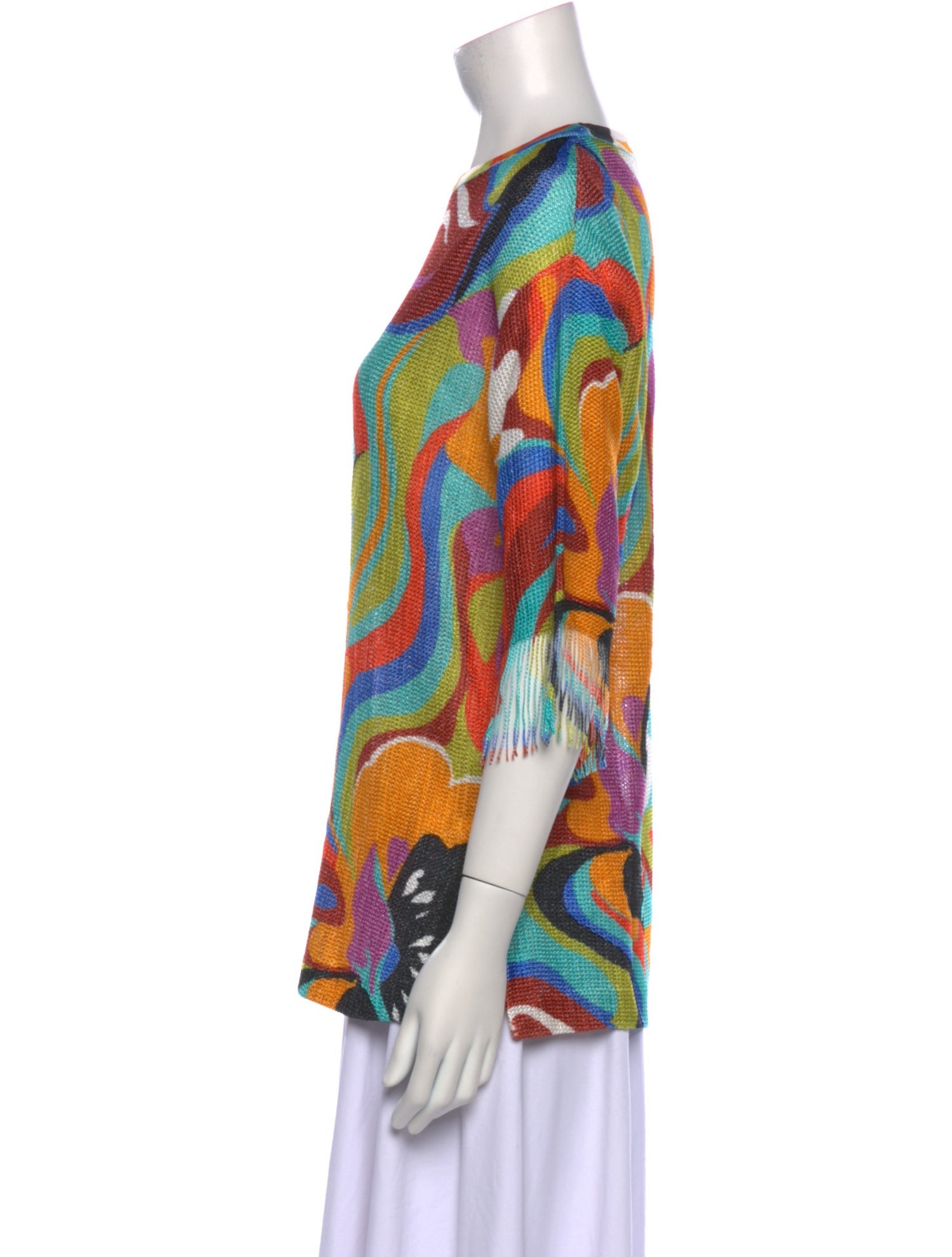 Etro Printed Bateau Neckline T-Shirt