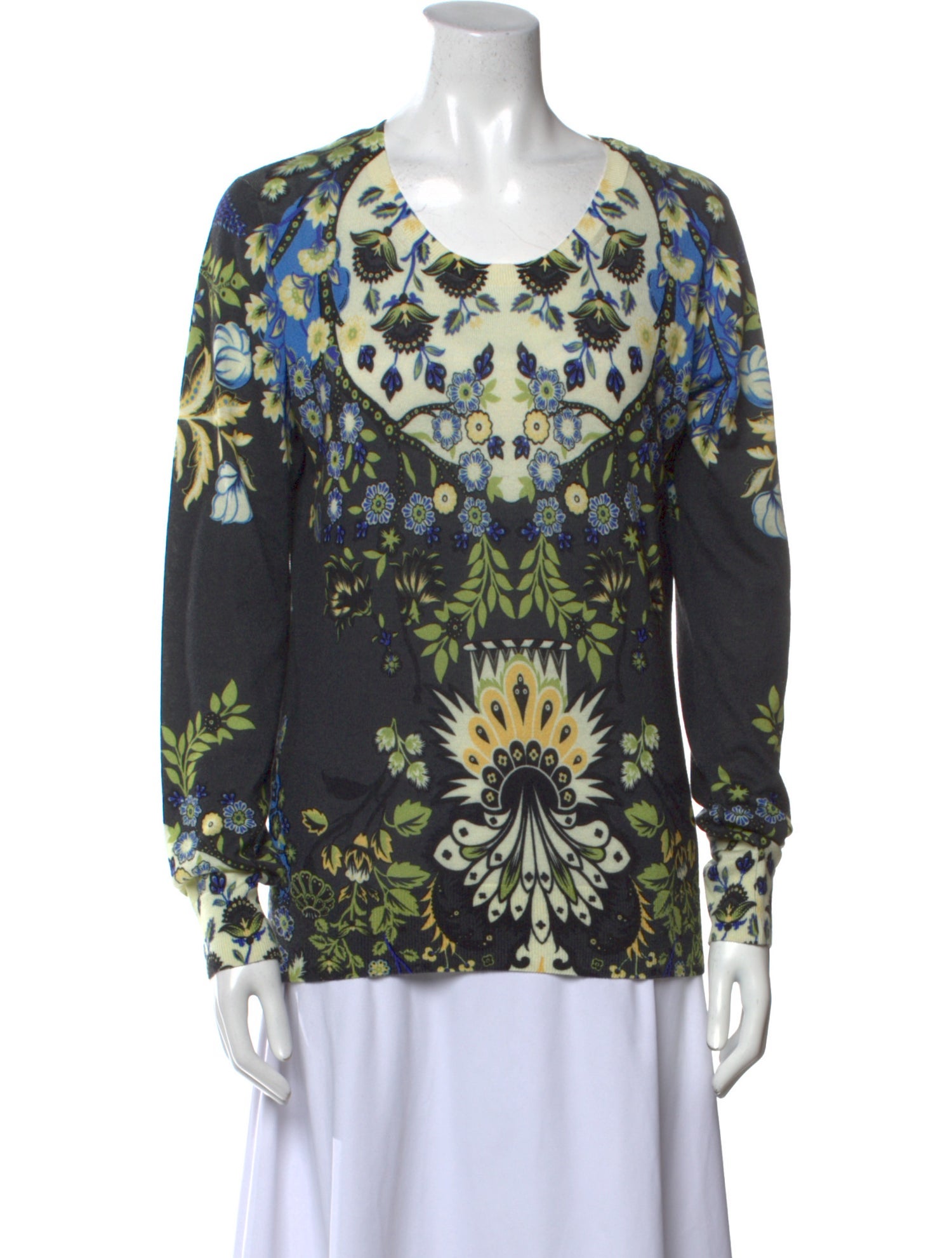 Etro Silk Floral Print Sweater