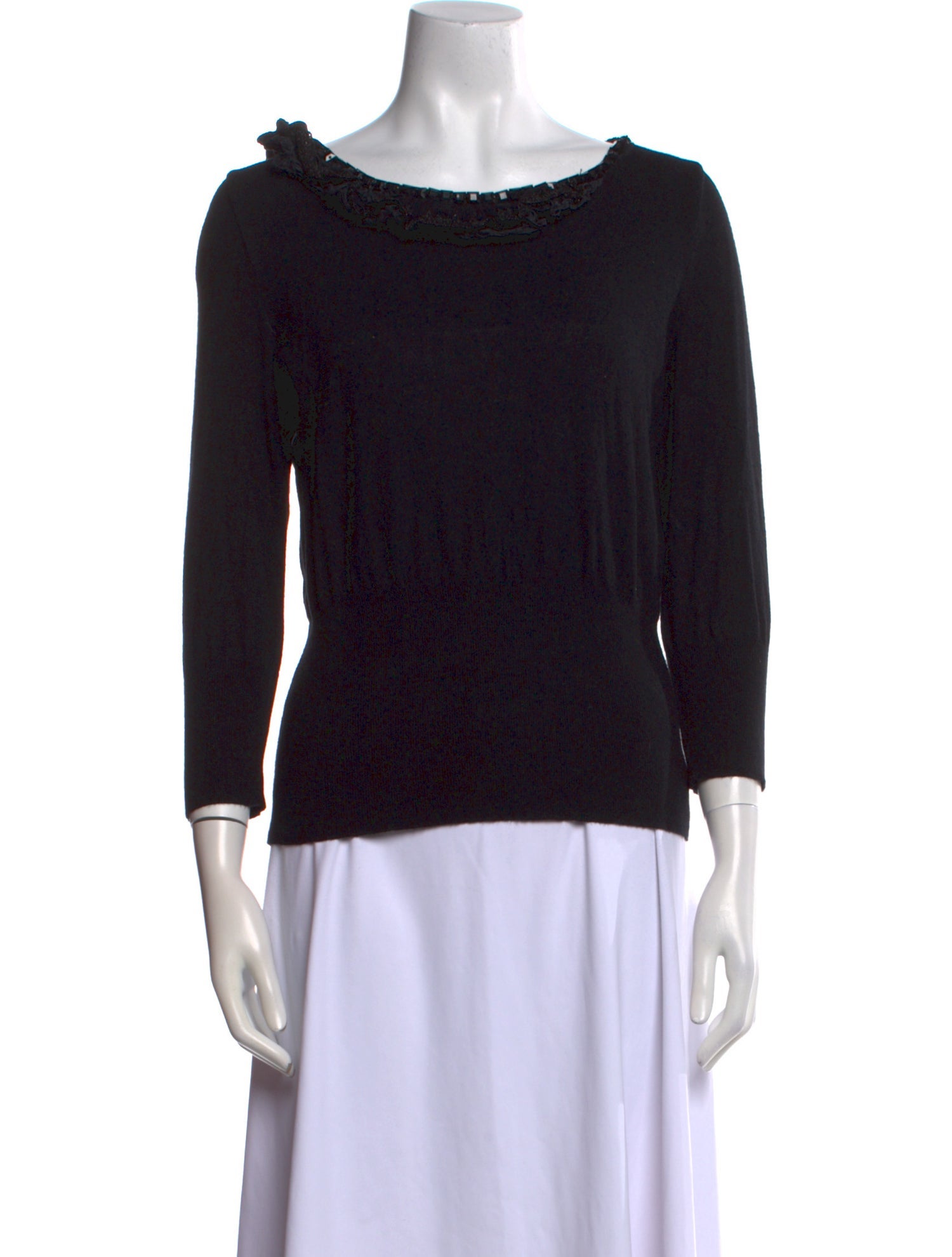 Etro Bateau Neckline Three-Quarter Sleeve Top