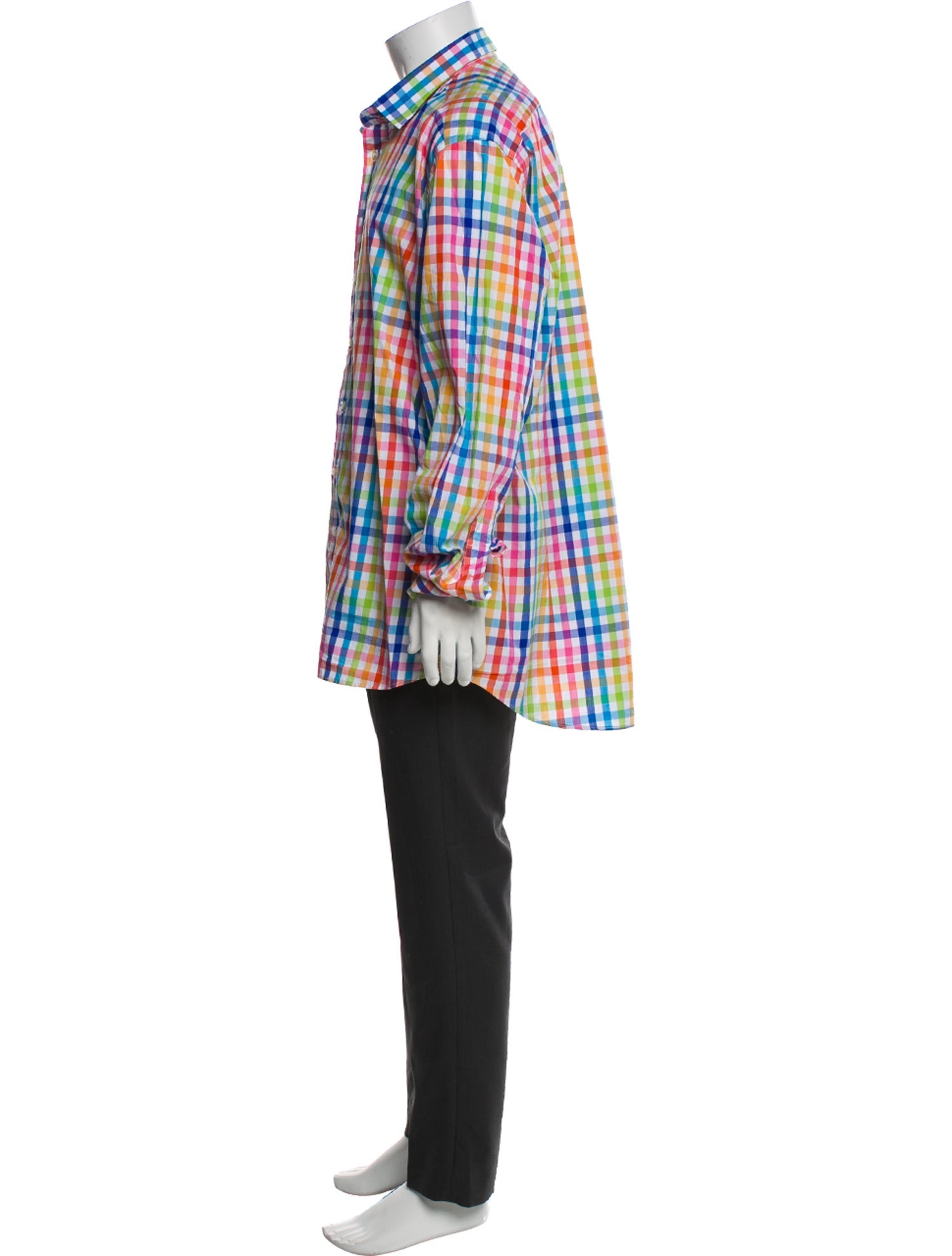 Etro Plaid Print Long Sleeve Dress Shirt