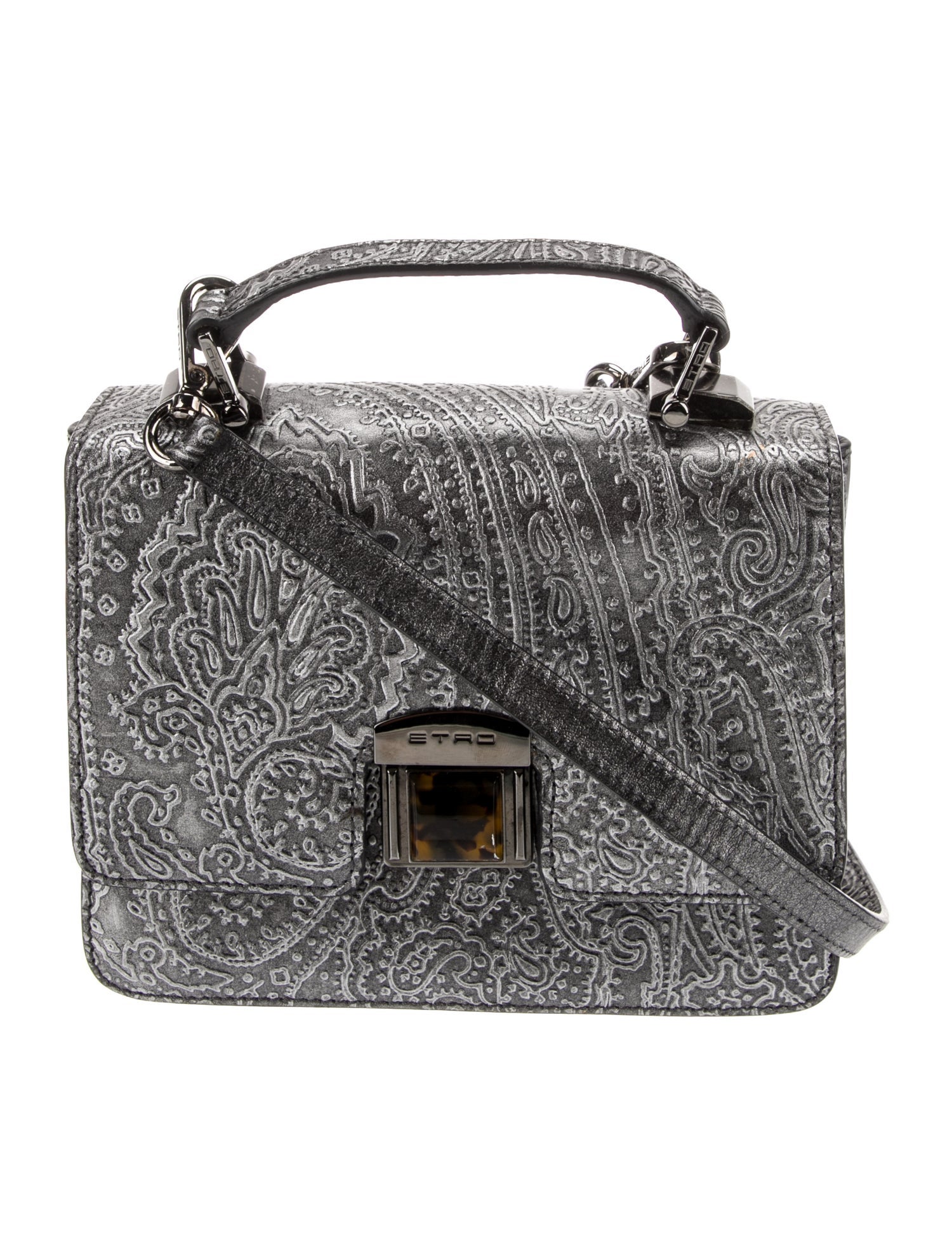 Etro Leather Top Handle Bag
