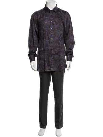 Etro Paisley Print Long Sleeve Dress Shirt