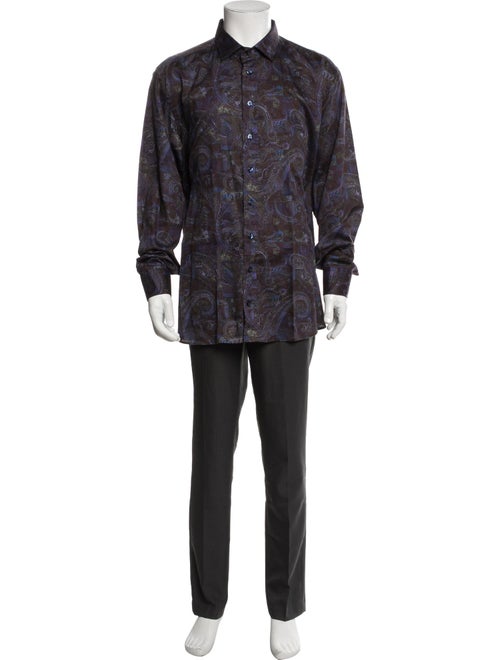 Etro Paisley Print Long Sleeve Dress Shirt