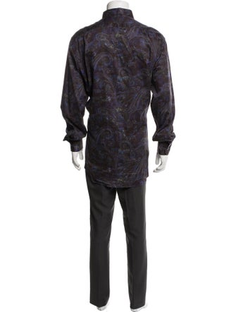 Etro Paisley Print Long Sleeve Dress Shirt