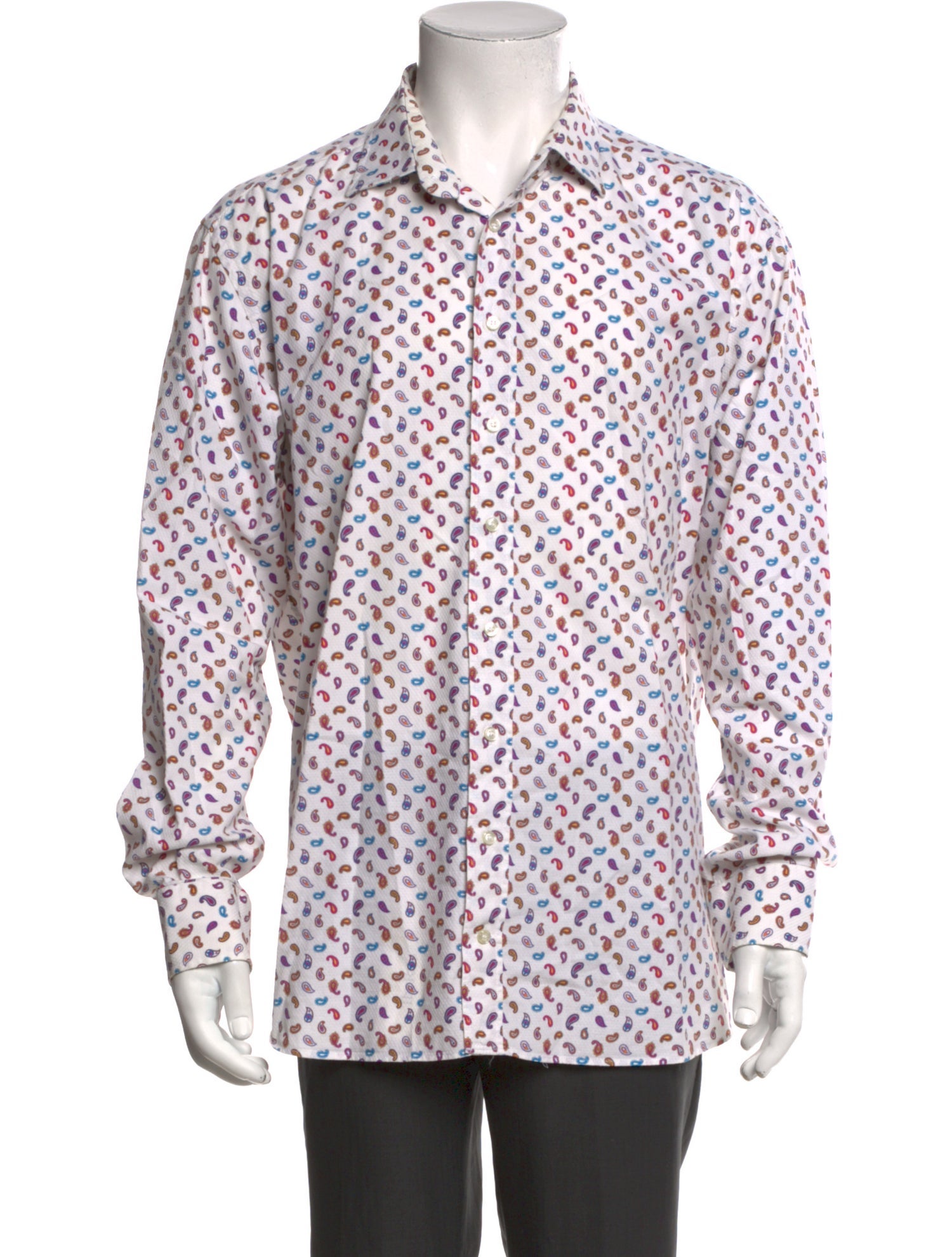 Etro Printed Long Sleeve Dress Shirt
