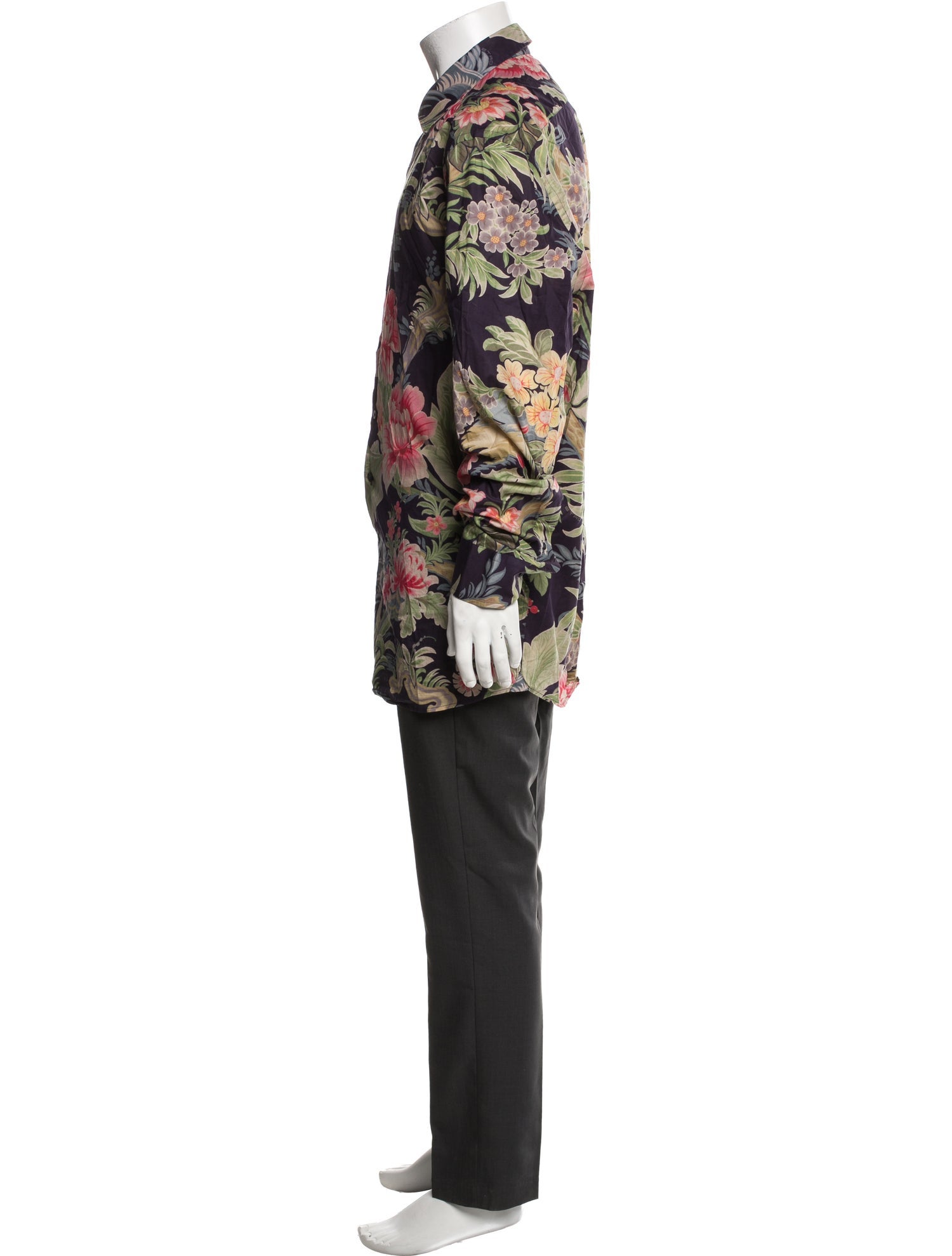 Etro Plaid Print Long Sleeve Shirt