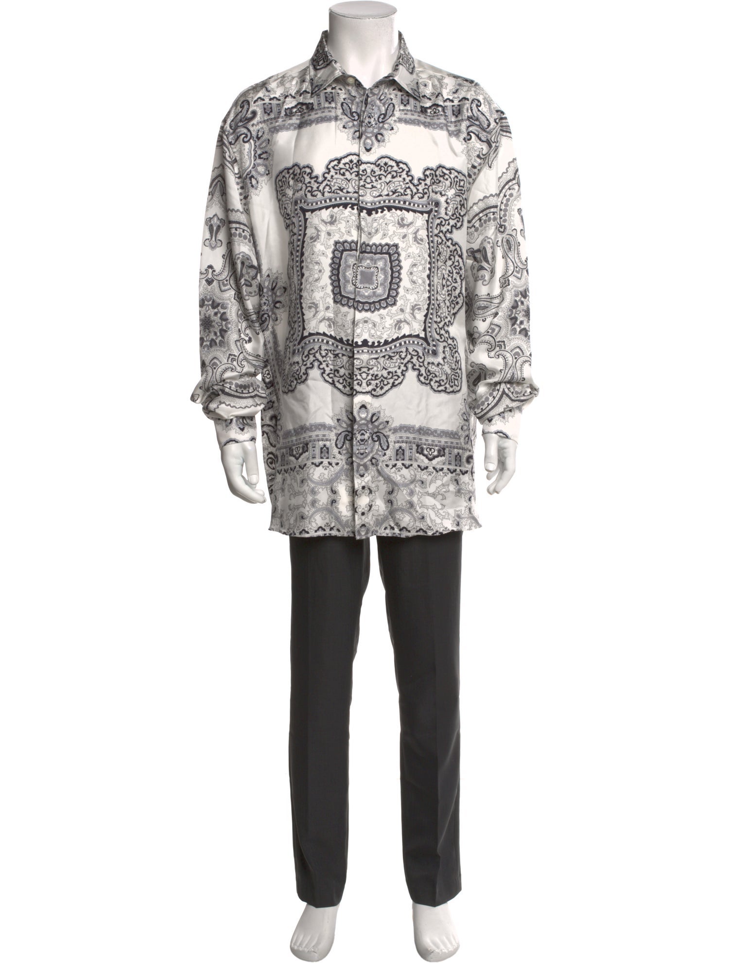 Etro Silk Plaid Print Shirt