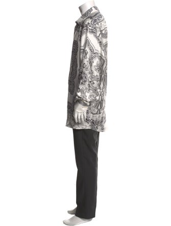 Etro Silk Plaid Print Shirt