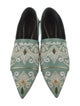 Etro Leather Floral Print D'Orsay Flats