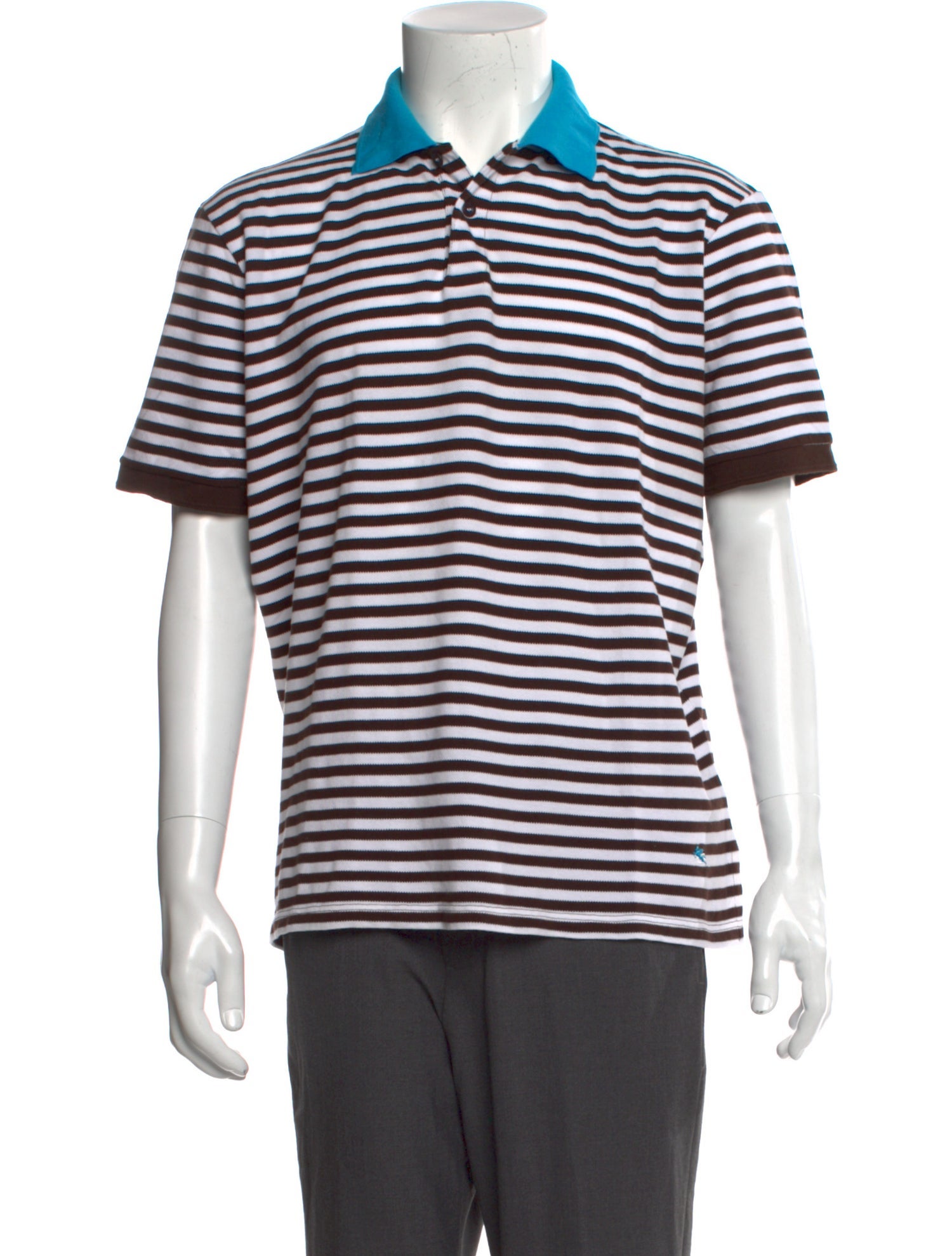 Etro Striped Collar Polo Shirt