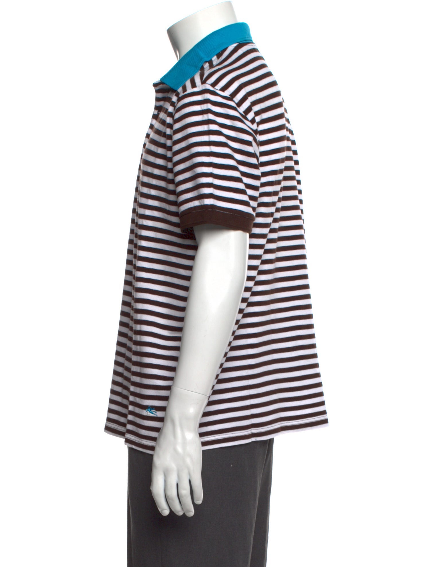 Etro Striped Collar Polo Shirt