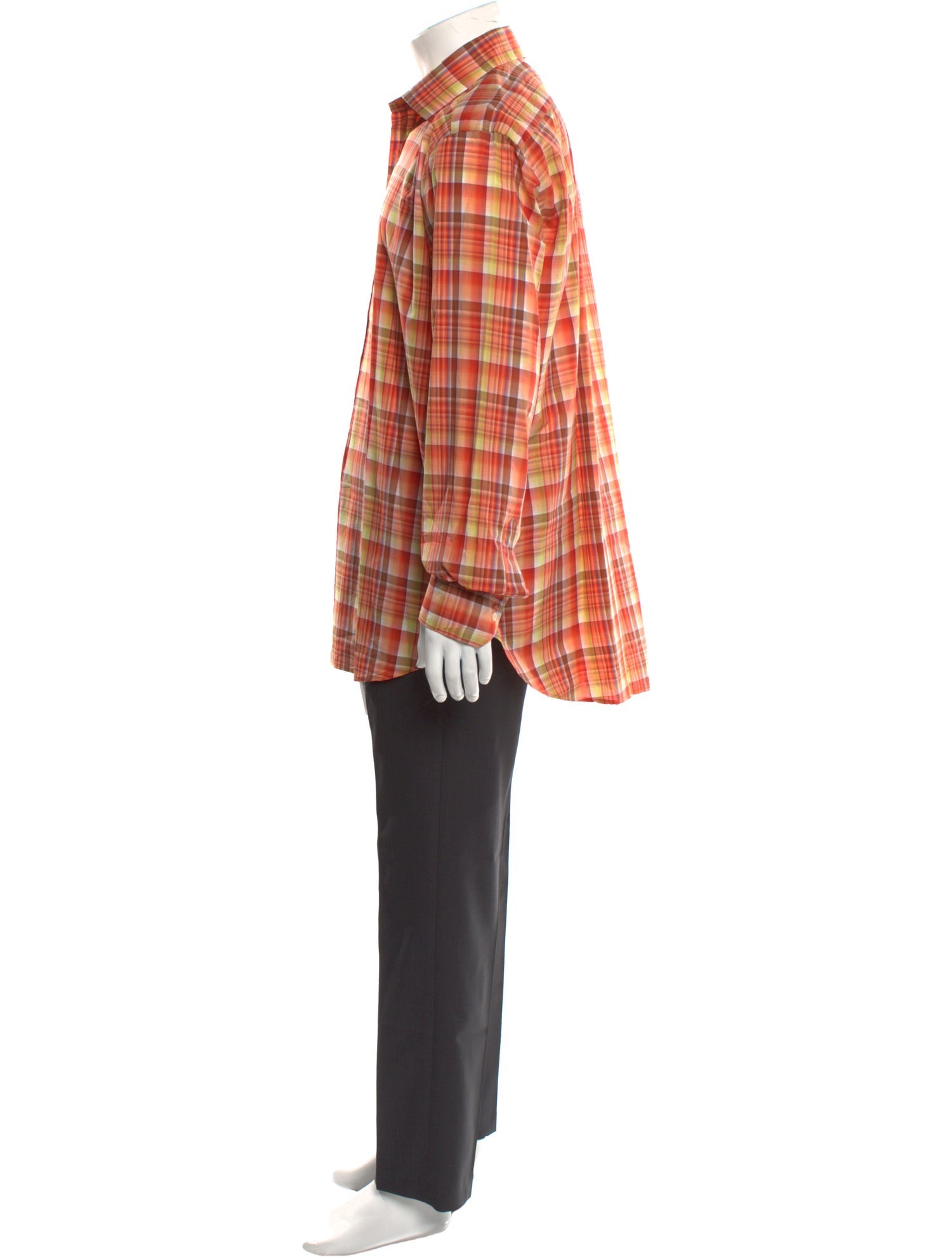 Etro Plaid Print Long Sleeve Shirt