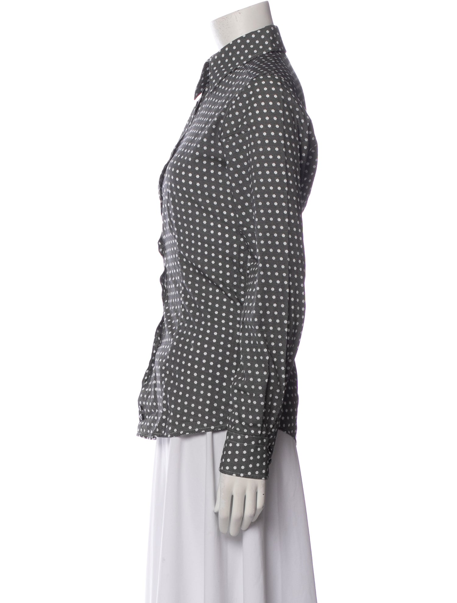 Etro Printed Long Sleeve Button-Up Top