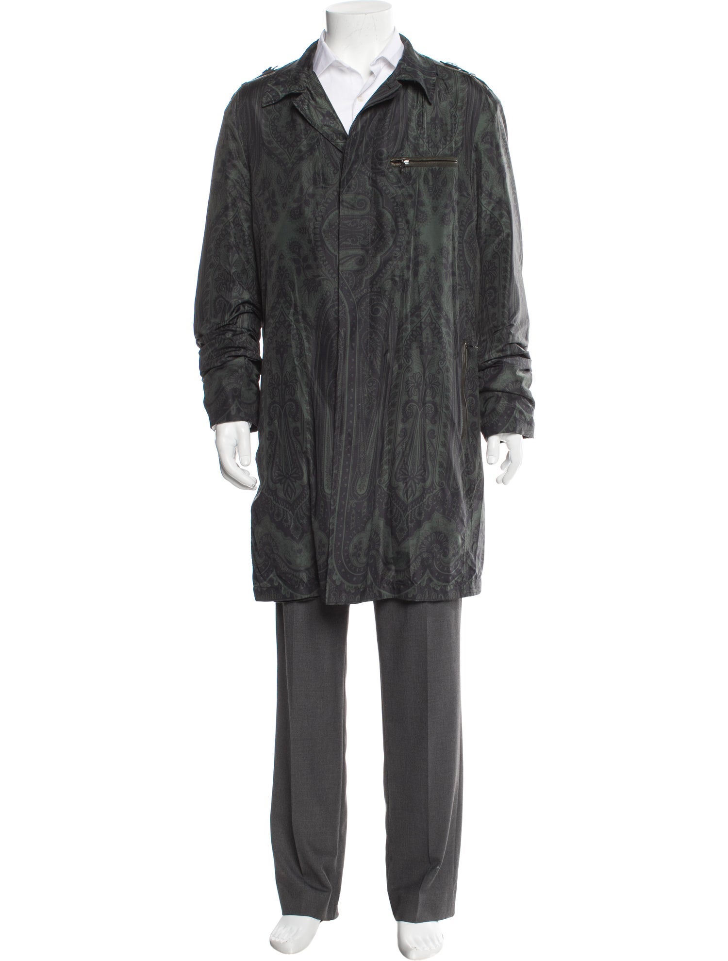 Etro Paisley Print Overcoat